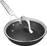 MsMk 7 inch Small Egg Nonstick Frying Pan with Lid, Eggs Omelette Burnt also Non stick, Scratch-resistant, Induction Skillet, Oven Safe to 700F Pan for Cooking, Dishwasher Safe