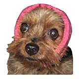 The Original Happy Hoodie for Dogs & Cats - Since 2008 - The Grooming and Force Drying Miracle Tool for Anxiety Relief & Calming Dogs (Small, Pink)