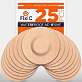 Fixi Adhesive Patches 25 Pack 3 1/2"  Good for Libre 1, 2, 3  Enlite  Guardian  Waterproof Adhesive Patches  Libre Adhesive Covers  Pre-Cut  The Best Fixation for Your Sensor! (Tan)