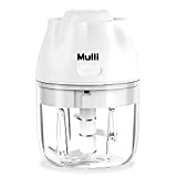 Electric Garlic Chopper,Mulli Mini Food Processor, Portable Rechargeable Mincer for Vegetables/Spices/Seasoning/Baby Food,BPA Free