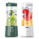 Mulli Portable Blender, Usb Rechargeable Personal Mixer for Smoothie and Shakes, Mini Blender with Six Blades,2x2000mAh for Baby Food,Travel,Gym