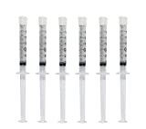 Teeth Whitening Gel 44% Carbamide Peroxide, 6 Tooth Bleaching Gel Syringe Dispensers 6 pcs