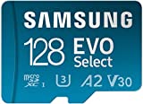 SAMSUNG EVO Select Micro SD-Memory-Card + Adapter, 128GB microSDXC 130MB/s Full HD & 4K UHD, UHS-I, U3, A2, V30, Expanded Storage for Android Smartphones, Tablets, Nintendo-Switch (MB-ME128KA/AM)