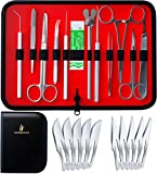 38 PCS Advanced Dissection Kit Biology Lab Anatomy Dissecting Set with Stainless Steel Scalpel Knife Handle Blades for Medical Students and Veterinary by InstaSkincare