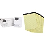 AmazonBasics 92 Bright Multipurpose Copy Paper - 8.5 x 11 Inches, 10 Ream Case (5,000 Sheets) & Legal/Wide Ruled 8-1/2 by 11-3/4 Legal Pad - Canary (50 Sheet Paper Pads, 12 pack)