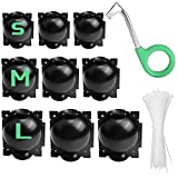 9pcs Plant Rooting Ball, Plant Root Device Growing Box, Assisted Cutting High-Pressure Propagation Ball, Reusable Grafting Controller Air-Layering for Plants Asexual Reproduction(3L+3M+3S, Black)