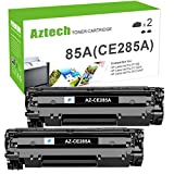 Aztech Compatible Toner Cartridge Replacement for HP CE285A 85A CE285 Laserjet Pro P1102W M1212nf M1217nfw P1100 M1210 (Black, 2-Pack)