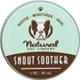 Natural Dog Company Snout Soother Dog Nose Balm, 1 oz. Tin, Dog Balm for Paws and Nose, Moisturizes & Soothes Dry Cracked Noses, Plant Based Nose Cream for Dogs