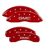 MGP Caliper Covers - Brake Caliper Covers 2015-2020 GMC Yukon, Yukon XL 2018-2020 Sierra 1500 - Front and Rear Set - Red