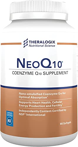 NeoQ10 | Enhanced Absorption Coenzyme Q10 (CoQ10) Supplement | 90 softgels