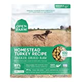 Open Farm Freeze Dried Raw Dog Food, Humanely Raised Meat Recipe with Non-GMO Superfoods and No Artificial Flavors or Preservatives (22 Ounce (Pack of 1), Homestead Turkey Recipe)