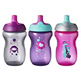 TommeeTippee Sporty Toddler Sports Sippy Cup | Spill-Proof, BPA-Free  12+ months, 10oz, 3 Count