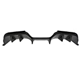FREEMOTOR802 Compatible with 2015-2017 Ford Mustang Rear Bumper Diffuser,R Style Unpainted Black ABS Spoiler
