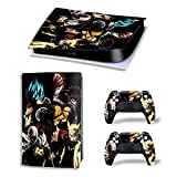 PS5 Console and DualSense Controller Skin Vinyl Sticker Decal Cover, Suitable for Playstation 5 Digital Edition Console and Controller, Durable, Scratch-Resistant, Disk Version (Onepiece [7293])