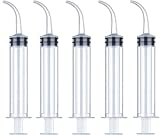 Wisdom Teeth Syringe, 5 Pack Irrigation Dental Syringes with Curved Tip for Dental Care Liquid Oral Tonsil Stone