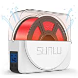 SUNLU Filament Dryer Box with Fan for 3D Printer, Upgraded Filament Dehydrator Storage Box for 3D Filament 1.75 2.85 3.00mm, Keeping Filament Dry During 3D Printing, S1 Plus, White