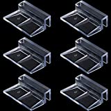 OIIKI 6 PCS Aquarium Glass Cover Clip, Clear Acrylic Support Holder, Aquarium Lid Clips Clamps, for Aquarium Fish Tank (6mm)