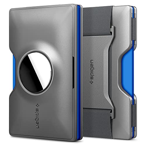 Spigen Wallet S Compatible with Airtag Wallet Card Holder Case Cover RFID Blocking Wallet Slim Minimalist Credit Card Holder for Men and Women - Gunmetal
