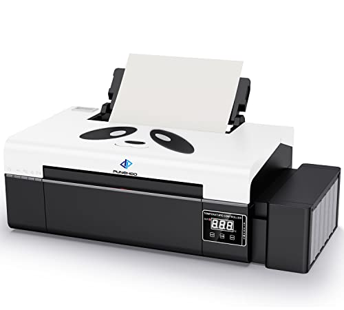 PUNEHOD A4 DTF Printer L805 - DTF Transfer Printer with Built-in White Ink Circulation System for Dark and Light T-Shirts, Ideal for Various Fabric Types