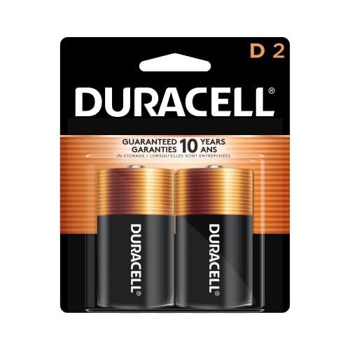 Duracell - CopperTop D Alkaline Batteries - long lasting, all-purpose D battery for household and business - 2 count