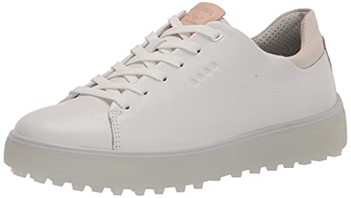 ECCO Women's Tray Hybrid Hydromax Water-Resistant Golf Shoe, Bright White, 8-8.5