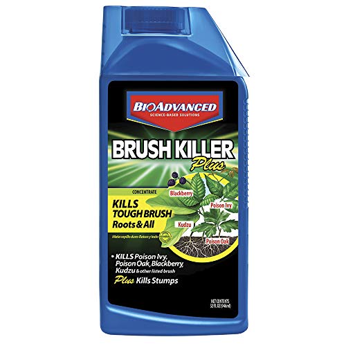 BioAdvanced Brush Killer Plus, Concentrate, 32 oz  Kills Tough Brush Roots & All, Kills Poison Ivy