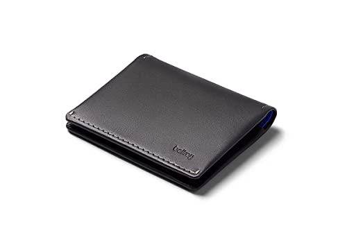 Bellroy Slim Sleeve, slim leather wallet (Max. 4-8 cards and bills) - Charcoal Cobalt