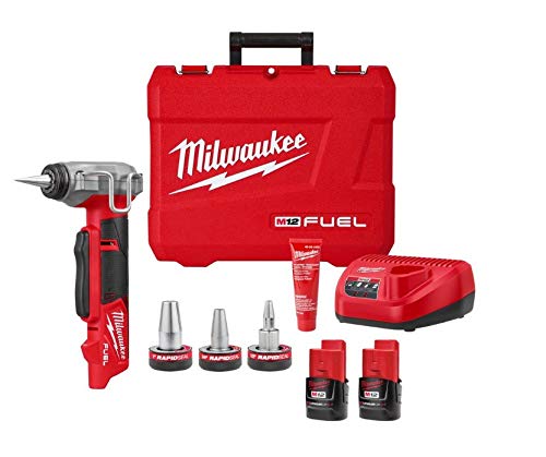 2532-22 M12 FUEL Cordless 3/8 in. - 1 in. PEX Expansion Tool Kit with (2) 2.0 Ah Batteries, (3) Rapid Seal Expansion Heads