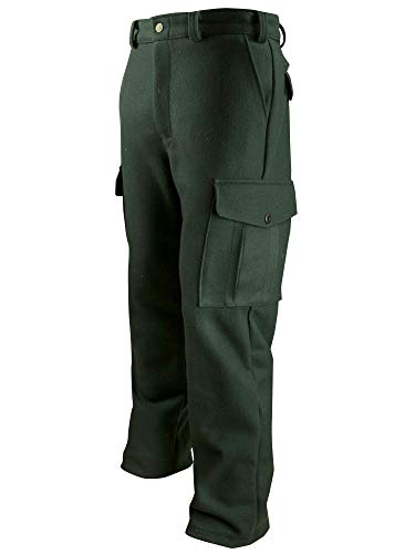 Big Bil Dark Green Heavyweight Wool Hunting and Shooting Cargo Pants to Size 52 Made in Canada 234 (32W x 31L)