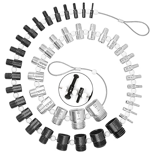 Stalye Nut and Bolt Thread Checker  High Speed Steel Thread Checker Standard and Metric  Complete SAE Male Female Gauge  Accurate Measurements