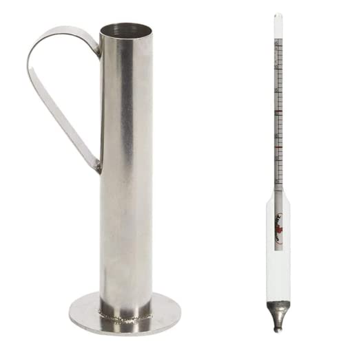 Maple Syrup Test Cup and Hydrometer for Testing Maple Syrup, Candy Making - Sugar Level Testing Bundle