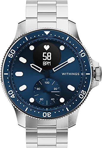 Withings Scanwatch Horizon - Hybrid Smartwatch & Activity Tracker with Connected GPS, Heart Rate / Sleep Monitor, Smart Notifications, Water Resistant with 30-day Battery Life, Android & iOS