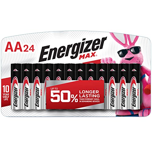 Energizer AA Batteries, Max Double A Battery Alkaline, 24 Count