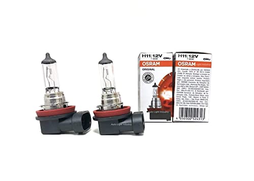 New Series Osram H11 OEM Halogen Headlight bulbs - 12V 55W 64211L+ (Long Life) Made in Germany | Pack of 2