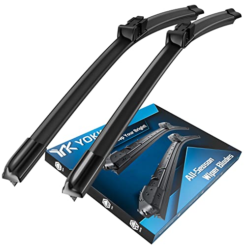 YOKKIP 26"+23" Windshield Wiper Blades - Replacement for Toyota Sequoia 2008-2020, Toyota Tundra 2007-2020, Front Wiper Premium All-Seasons OEM Quality, 2 PacksPinch Tab