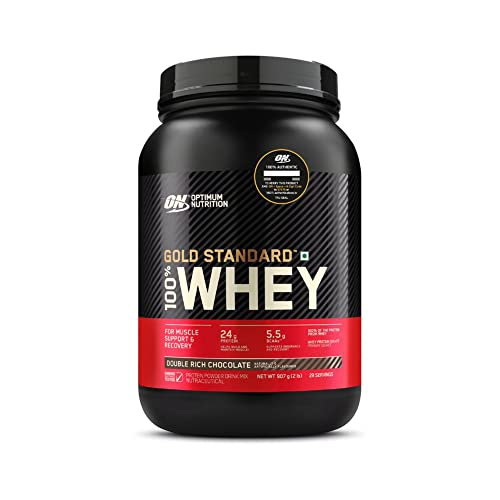 Optimum Nutrition Gold Standard 100% Whey Protein Powder, Double Rich Chocolate 2 Pound (Packaging May Vary)