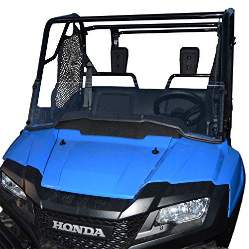 Clearly Tough Half Windshield for the Honda Pioneer 700 / 700-4 - Scratch Resistant- The Ultimate in Side by Side Versatility! Easy on and Off. Premium Hard Coat. Made in America!