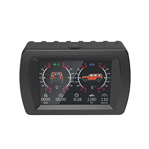 MR CARTOOL M85 Car Inclinometer GPS Speedometer Roll Angle & Pitch Angle with Compass Display for All Off-Road Vehicles