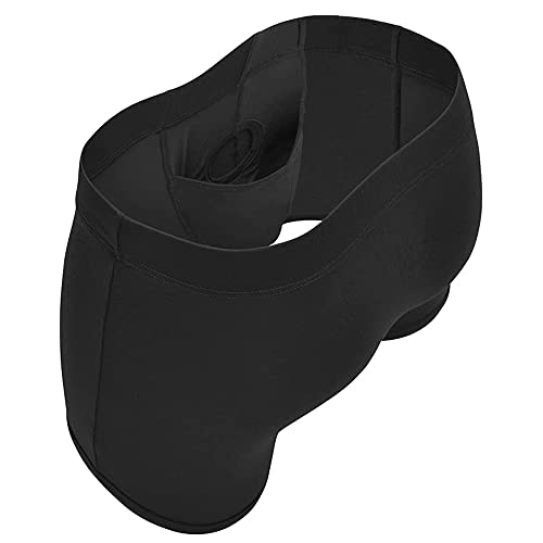 Sheath Men's Underwear with Dual Pouch 3.21 Fly Boxer Briefs Black