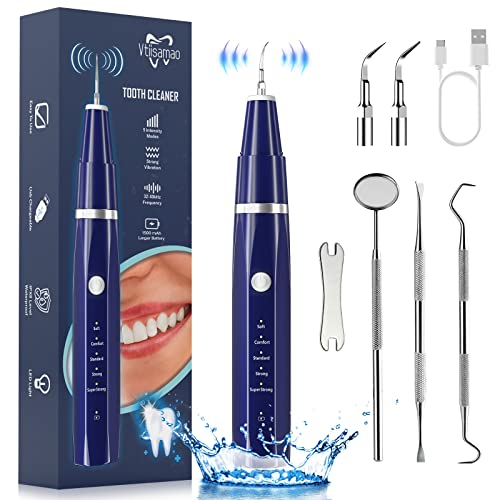 Plaque Remover for Teeth - Tartar Remover for Teeth, Dental Calculus Remover Teeth Cleaning Kit with LED Light & 5 Adjustable Modes