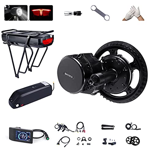 BAFANG BBS02B 48V 750W Mid Drive Kit with Battery Optional 8fun eBike Conversion Kit with LCD Display (500C Display, Motor kit+44T Chainring+NO Battery)