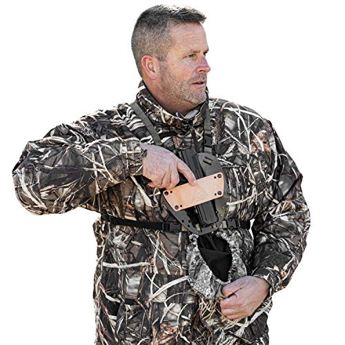 Pistol Slicker  Universal Pistol Holster with Chest and Leg mounting Options That Will Conceal and Protect (Vanishing Tan)