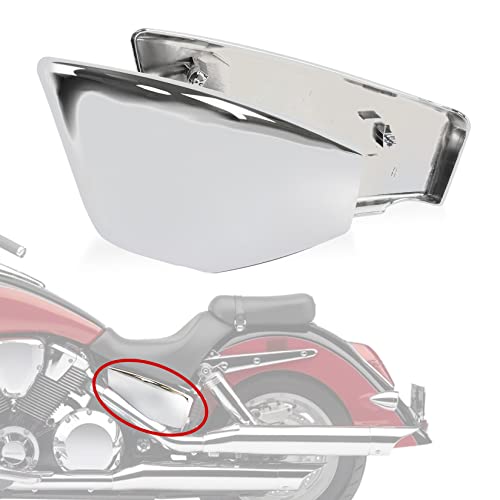 Motorcycle Left & Right Battery Side Covers for VTX 1800 VTX1800 R/S/N/F/T 2002-2008 Chrome