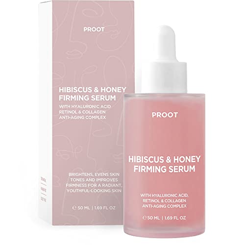 Hibiscus and Honey Firming Serum with Retinol, Hyaluronic Acid and Collagen Complex | Hibiscus and Honey Face and Body Firming Serum For Anti Cellulite, Skin Tightening and Brightening Benefits | Lightweight Collagen Cellulite Oil for Stretch Marks | Formulated with Hibiscus Extract, Honey, Retinol, Hyaluronic Acid Collagen, Vitamin C and Other Natural Ingredients | Use with Hibiscus and Honey Firming Cream for the Best Results | 1.7 oz 50 ml