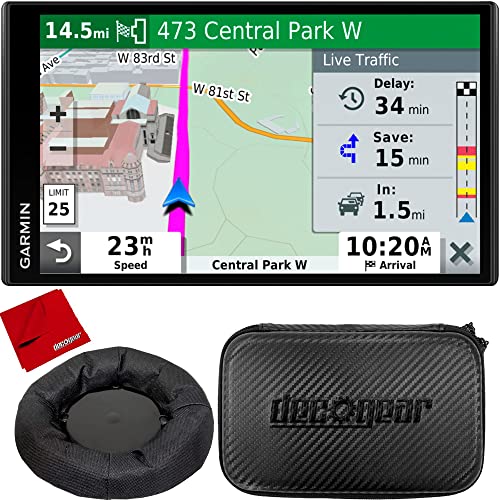 Garmin DriveSmart 55 & Traffic 5.5" Display GPS Navigator with Case and Mount Bundle