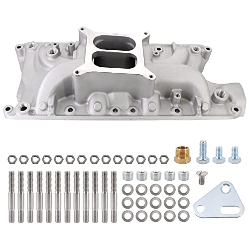 Dokili Aluminum Intake Manifold Dual Plane Low Rise for Ford SBF 260 289 302 Small Block