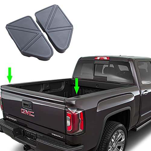 JKCOVER Bed Rail Stake Pocket Covers Compatible with 2014-2018 Chevy Silverado/GMC Sierra 1500 and 2015-2019 Silverado/Sierra 2500/3500 HD Accessories, Truck Tonneau Covers Stake Holes Plugs (2PCS)