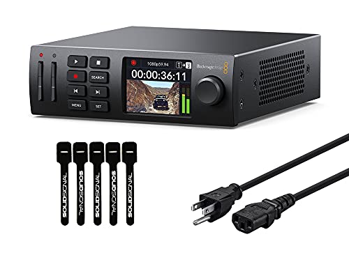 Blackmagic Design HyperDeck Studio HD Mini Recorder with 6ft Power Cord and 5 Pack SolidSignal Cable Ties (BMD-HYPERD/ST/DAHM)