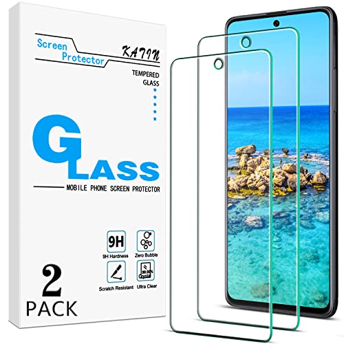 KATIN [2-Pack] for Samsung Galaxy A51/ A51 5G/ 5G UW Tempered Glass Screen Protector, Fingerprint Unlock, Anti Scratch, Bubble Free, 9H Hardness, Case Friendly