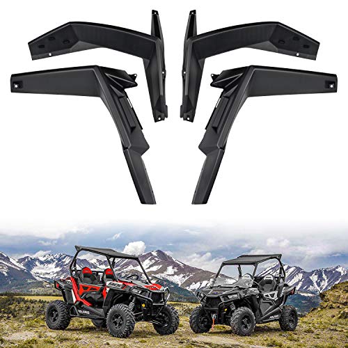 SAUTVS Front Rear Fender Flares Kit for 2014-2023 Polaris RZR 900, Mud Flaps Fender Extensions for Polaris RZR 900 / S 900 / TRAI 900 / Trail 2014-2023 Accessories (Replace #2879434) - 4PCS
